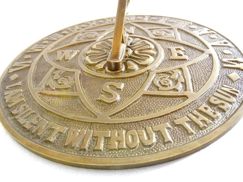 Garden Brass Sundial - FLOWER - SDC - diameter 20cm