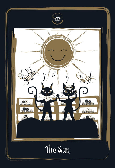 Golden Black Cat Tarot Cards
