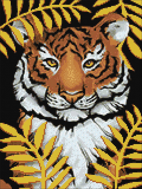 Golden Tiger 30х40 Diamond Painting Set Cs2722