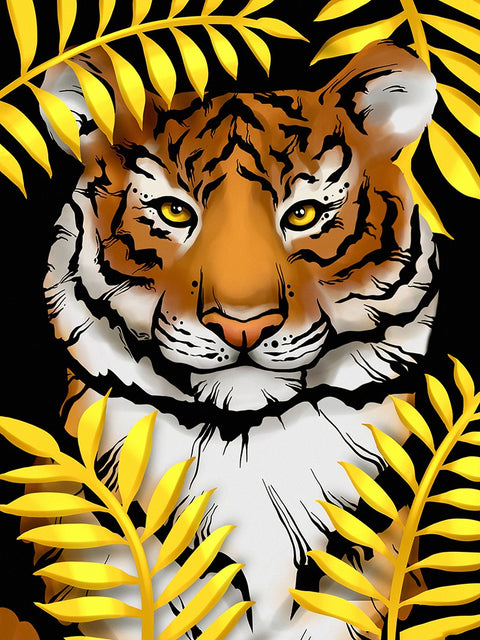 Golden Tiger 30х40 Diamond Painting Set Cs2722