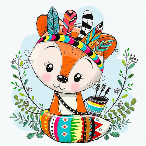 Indian Fox 20х20 Diamond Painting Set Cs2532