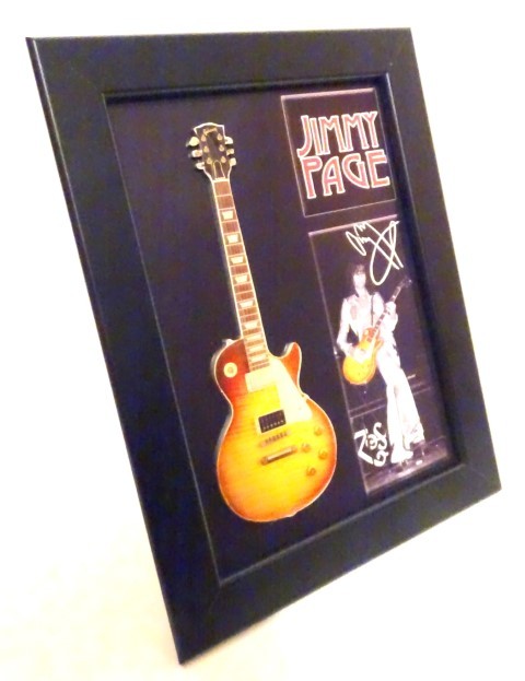 Jimmy Page mini guitar in frame FMG-012