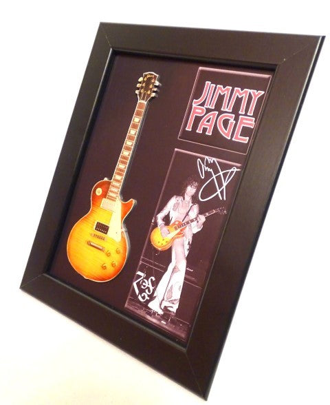 Jimmy Page mini guitar in frame FMG-012
