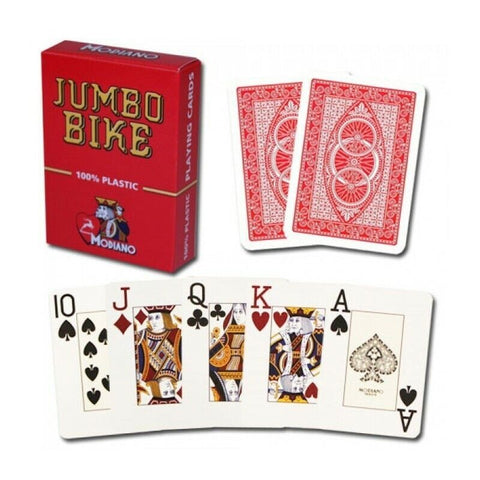 Modiano Jumbo Bike Trophy Playing Cards (Red)