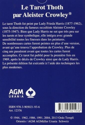 Le tarot thoth de luxe aleister crowley French edition deck Tarot Cards AGM