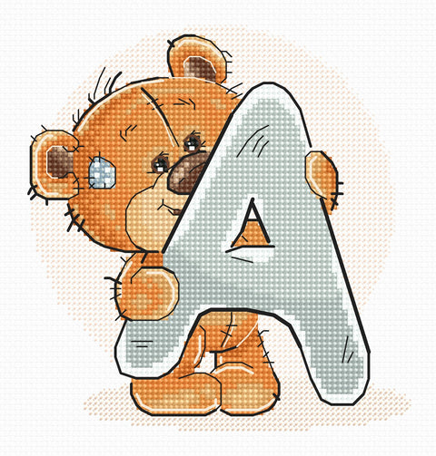 Letter A SB1202 - Cross Stitch Kit