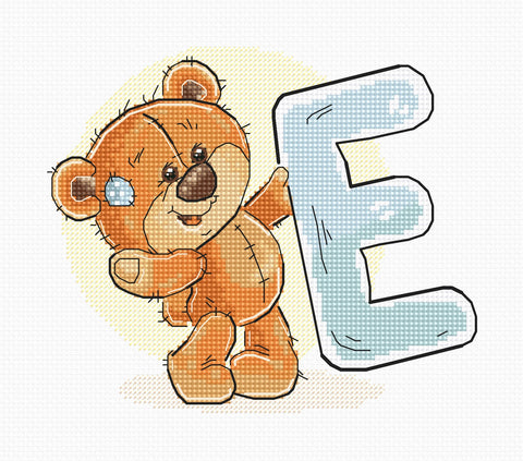 Letter E SB1206 - Cross Stitch Kit