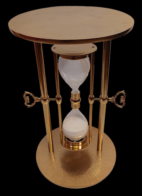 Metal table with hourglass 30 minutes - 1051