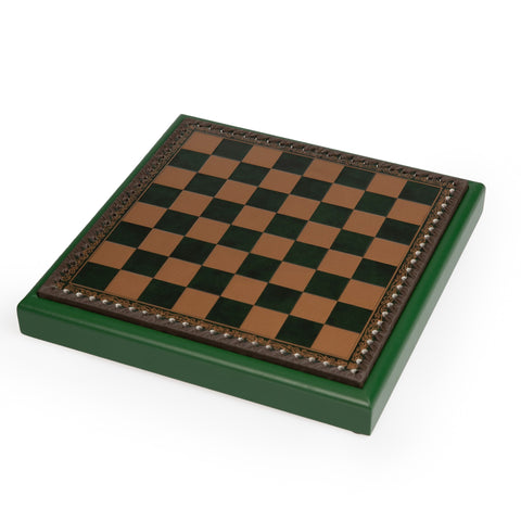 NAPOLEON IN RUSSIA: Handpainted Chess Set with Chessboard & Box Plus Checker Set