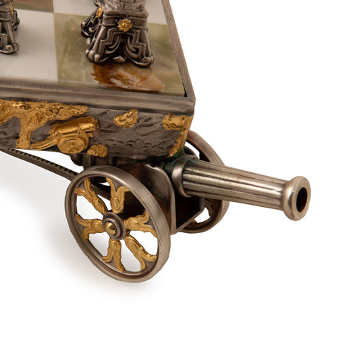NAPOLEONE FRENCH EMPEROR: Luxurious Chess in Bronze finished using Real 24k Gold