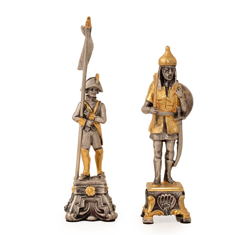 NAPOLEONE FRENCH EMPEROR: Luxurious Chess in Bronze finished using Real 24k Gold