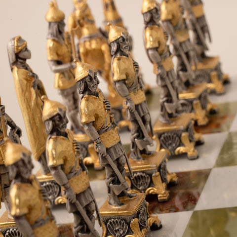 NAPOLEONE FRENCH EMPEROR: Luxurious Chess in Bronze finished using Real 24k Gold