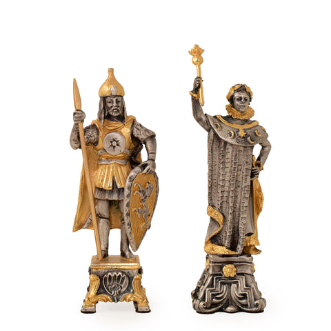 NAPOLEONE FRENCH EMPEROR: Luxurious Chess in Bronze finished using Real 24k Gold