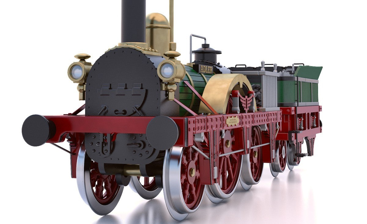 thumbnail image 2 of Occre Adler Steam Train Locomotive Model Kit - 1:24 Scale Wood & Metal - Advanced Skill Level 54001 2 of 6