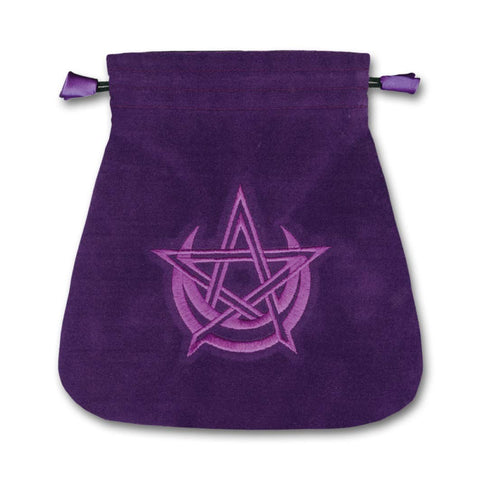 Pagan Moon Satin Purple Blue Bag Cards Lo Scarabeo