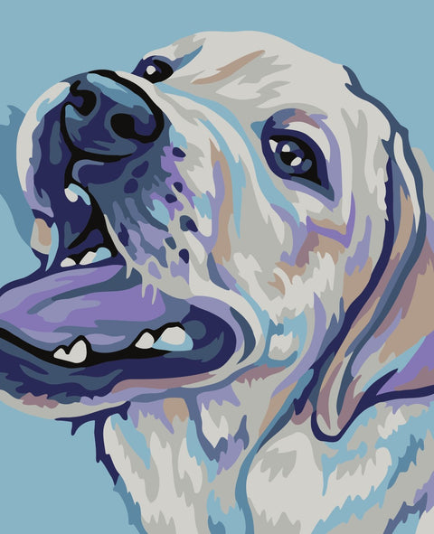 Paint by number kit: Labrador Retriver 16.5x13 cm MINI074