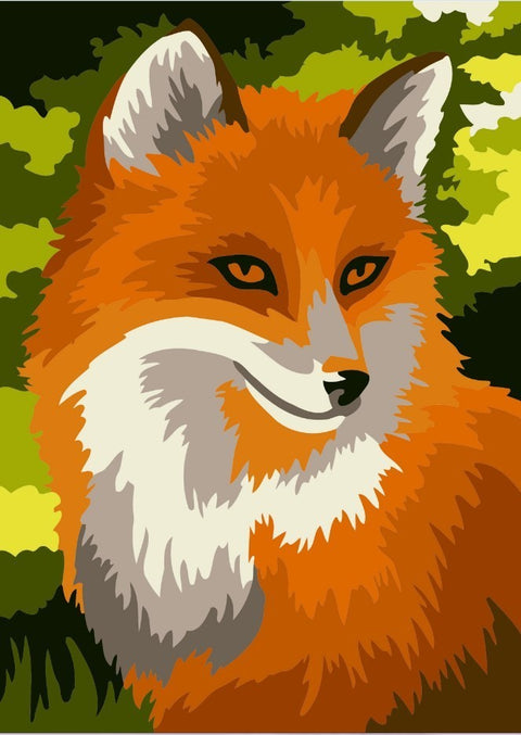 Paint by number kit: Red fox 16.5x13 cm MINI114