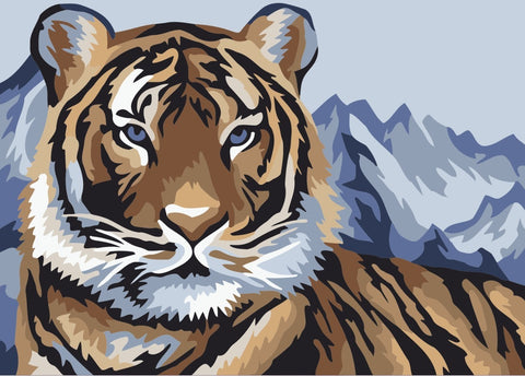 Paint by number kit: Tiger's gaze 16.5x13 cm MINI109