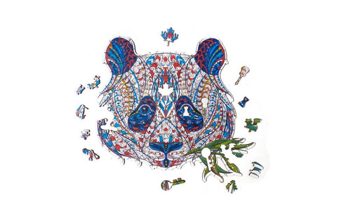 Panda and bamboo - unique WOODEN puzzle 202 pcs