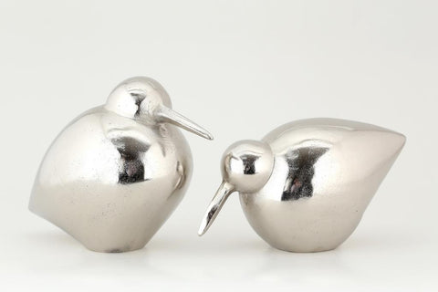 Pecking Bird Decorative Figurine Nickel