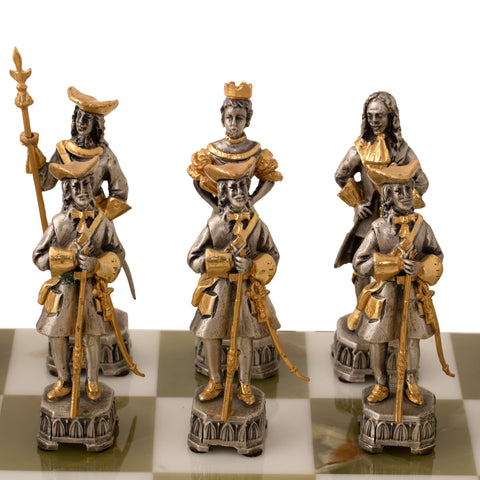 Peter the Great Emperor: Luxurious Chess Set finished using Real 24k Gold