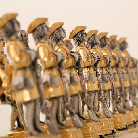 Peter the Great Emperor: Luxurious Chess Set finished using Real 24k Gold