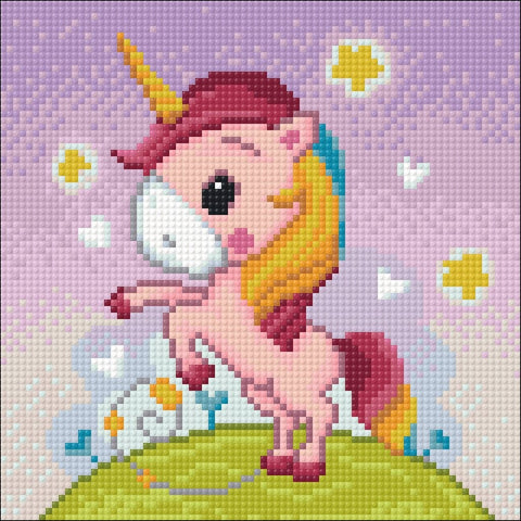 Playful Unicorn 20х20 Diamond Painting Set Cs2531