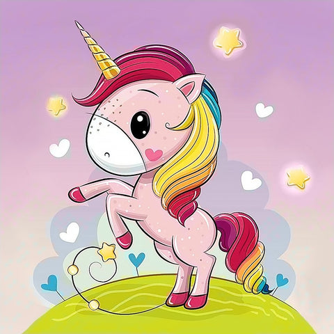 Playful Unicorn 20х20 Diamond Painting Set Cs2531