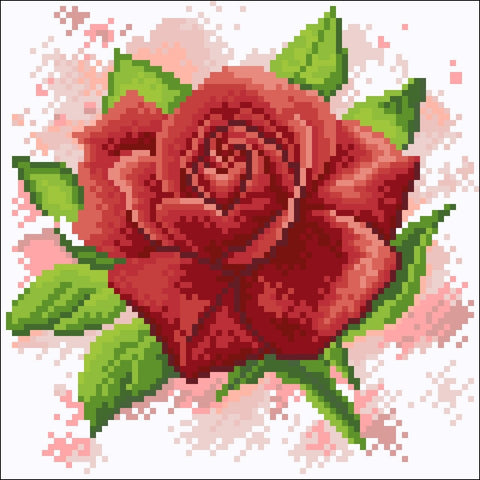 Red Rose 20х20 Diamond Painting Set Cs2624