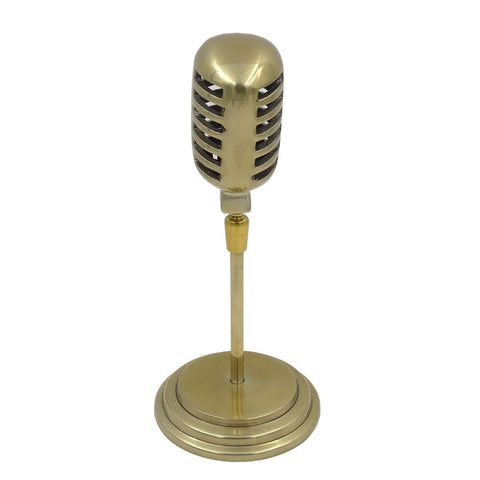 Retro microphone statuette - 92715B