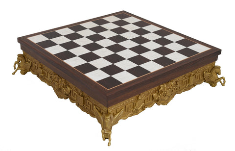 Roman Imperator Busts: Metal Chess Men Set with Luxurous Imperial Chessboard