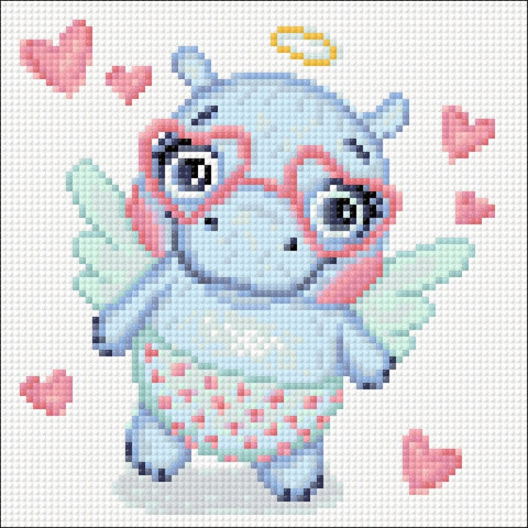Romantic Hippo 20х20 Diamond Painting Set Cs2694