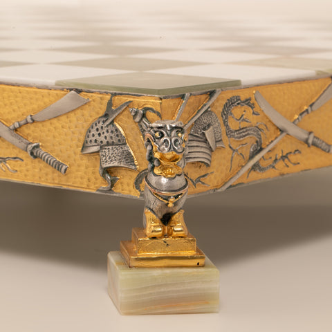 Samurai Set: Battle of Nagashino: Luxurious Chess Set Finished in Real 24k Gold