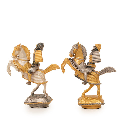 Samurai Set: Battle of Nagashino: Luxurious Chess Set Finished in Real 24k Gold