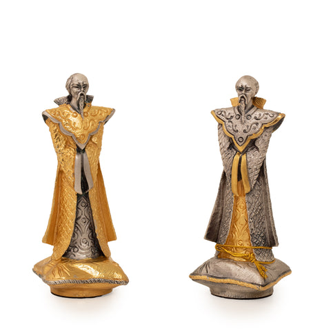 Samurai Set: Battle of Nagashino: Luxurious Chess Set Finished in Real 24k Gold