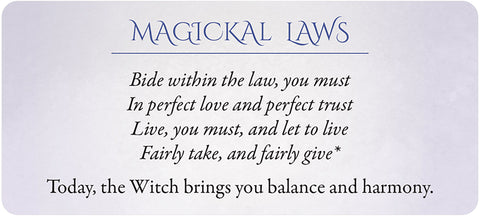 Secrets of the Witch Oracle Cards Blue Angel