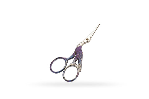 Stork embroidery scissors Violet coloured handles 9 cm