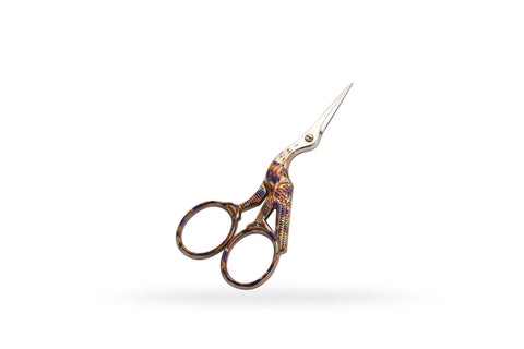 Stork embroidery scissors coloured handles 9 cm