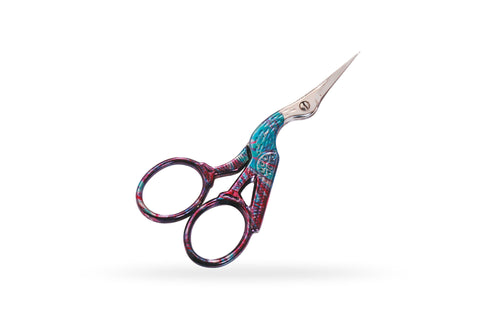 Stork embroidery scissors Colourful 9 cm