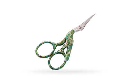 Stork embroidery scissors Green 9 cm