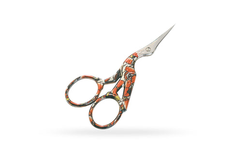 Stork embroidery scissors in patterns 9 cm