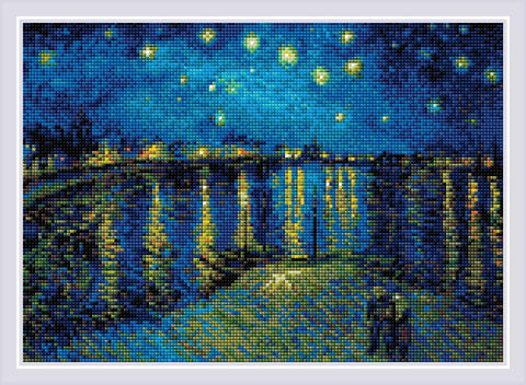 Starry Night Over the Rhone after Van Gogh's Painting diamond mosaic kit by RIOLIS Ref. no.: AM0044