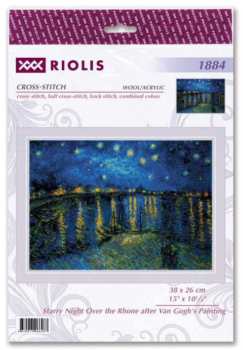 Starry Night Over the Rhone - Van Gogh cross stitch kit by RIOLIS Ref. no.: 1884