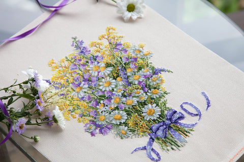 Summer Flowers SK72 cross stitch kit by Merejka