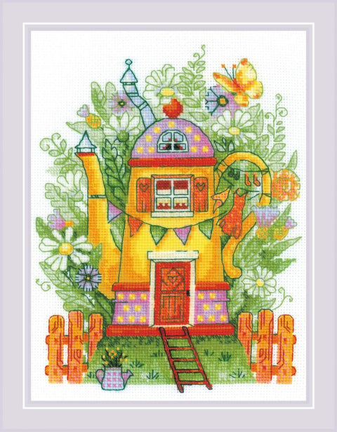 Tea House. Crocuses. Cross Stitch kit by RIOLIS Ref. no.: 2206 - Hobby.lt ??