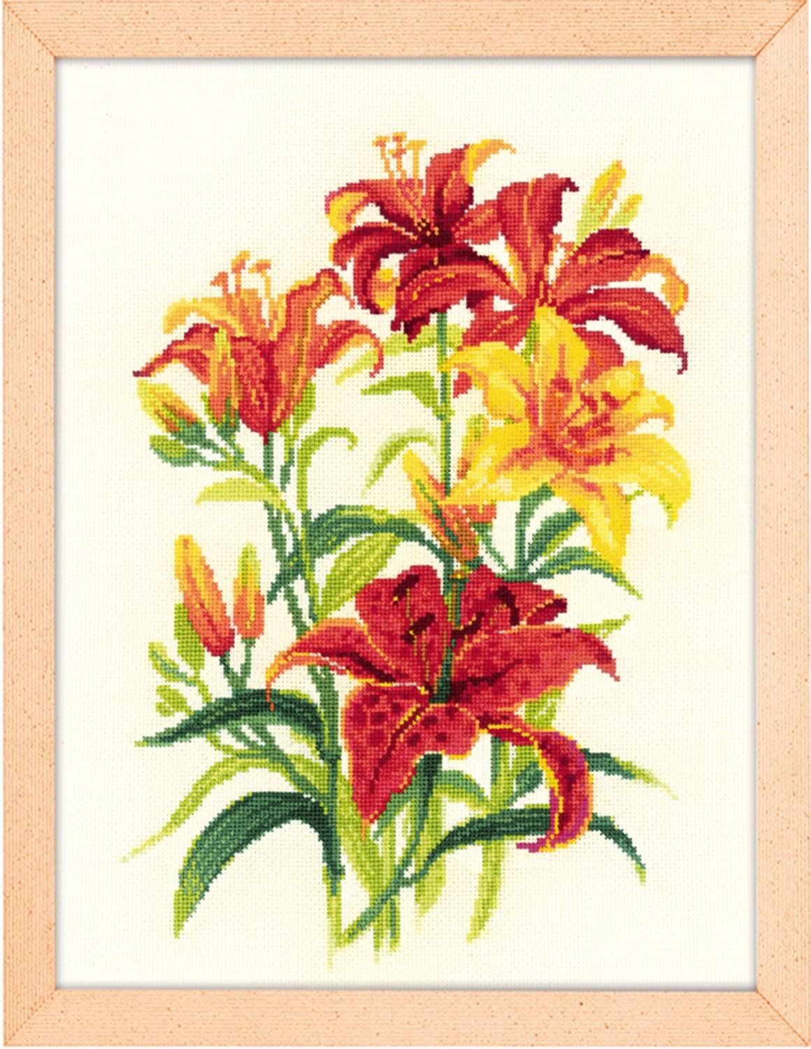 tiger lily cross stitch pattern Tiger Lilies cross stitch kit by RIOLIS Ref. no.: 1782 – Hobby.lt 🇬🇧