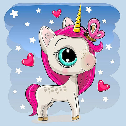 Unicorn in Love 20х20 Diamond Painting Set Cs2530