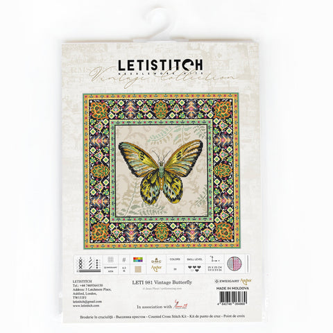 Vintage Butterfly SLETI981 - Cross Stitch Kit