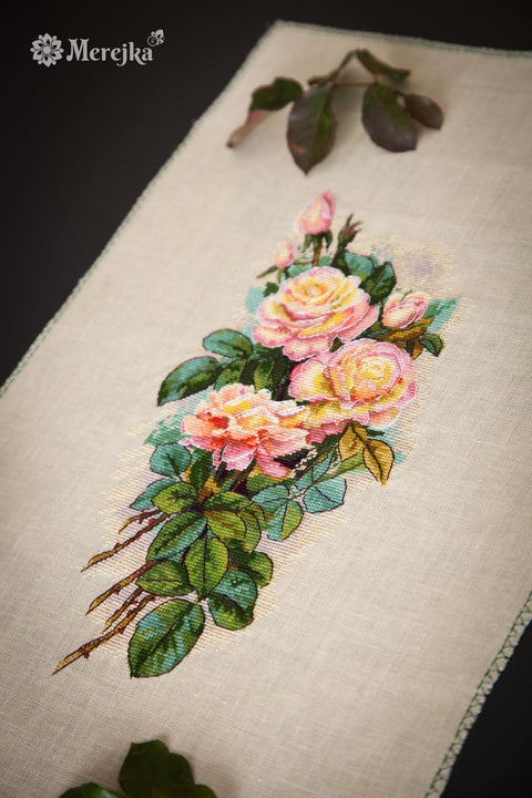 Vintage Roses SK67B Belfast 32 cross stitch kit by Merejka