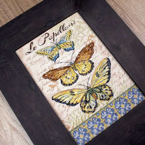 Vintage Wings-Le Papillons SLETI975 - Cross Stitch Kit